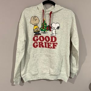 M peanuts good grief holiday hoodie